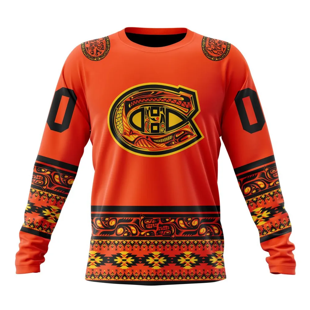 NHL Montreal Canadiens | Specialized National Day For Truth And Reconciliation Long Sleeved Sweatshirt 