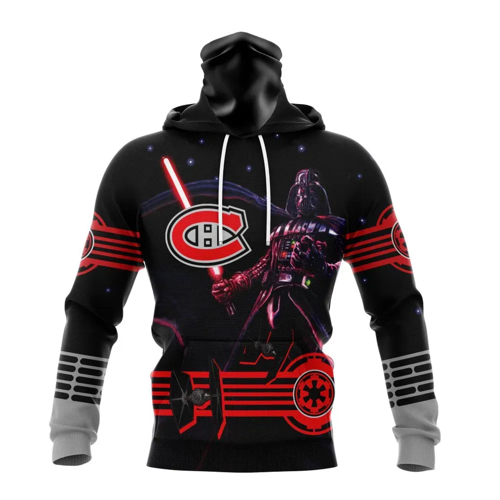 NHL Montreal Canadiens | Specialized Starwar Darth Vader Version Jersey Mask Hoodie