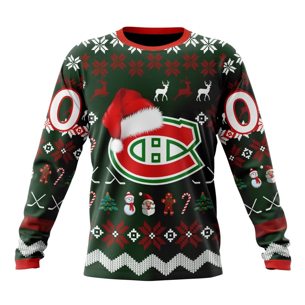 NHL Montreal Canadiens | Specialized Unisex Christmas Is Coming Long Sleeved Sweatshirt 