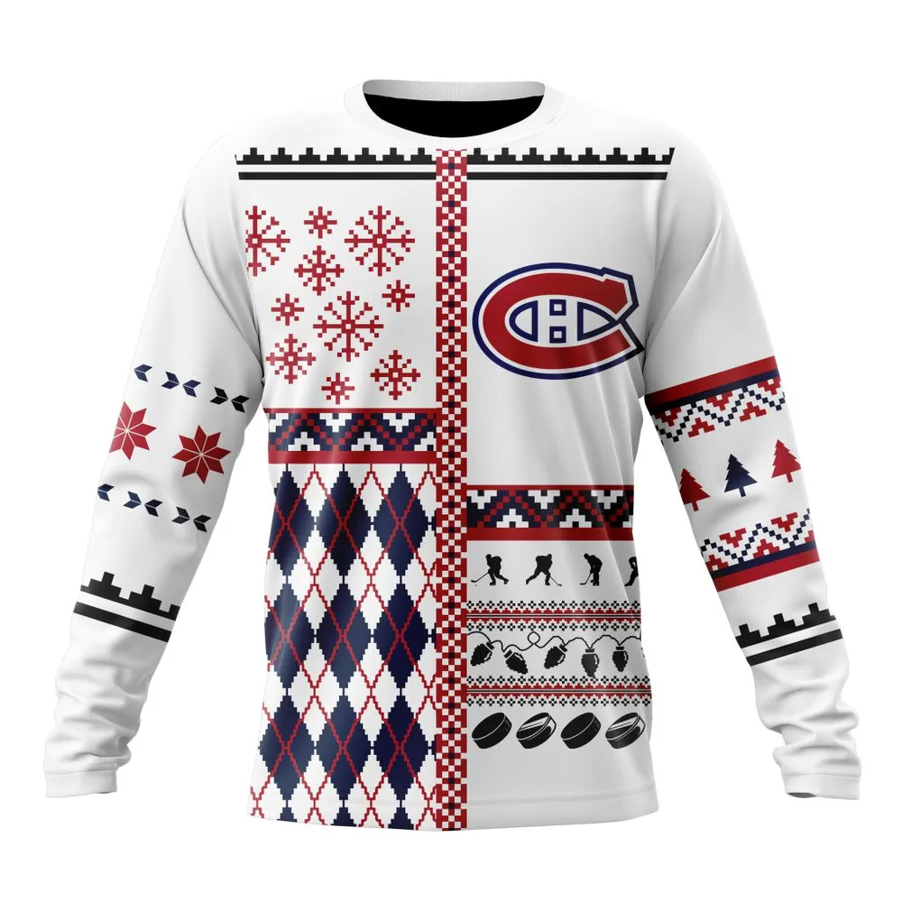 NHL Montreal Canadiens | Specialized Unisex Christmas Is Coming V01 Long Sleeved Sweatshirt 