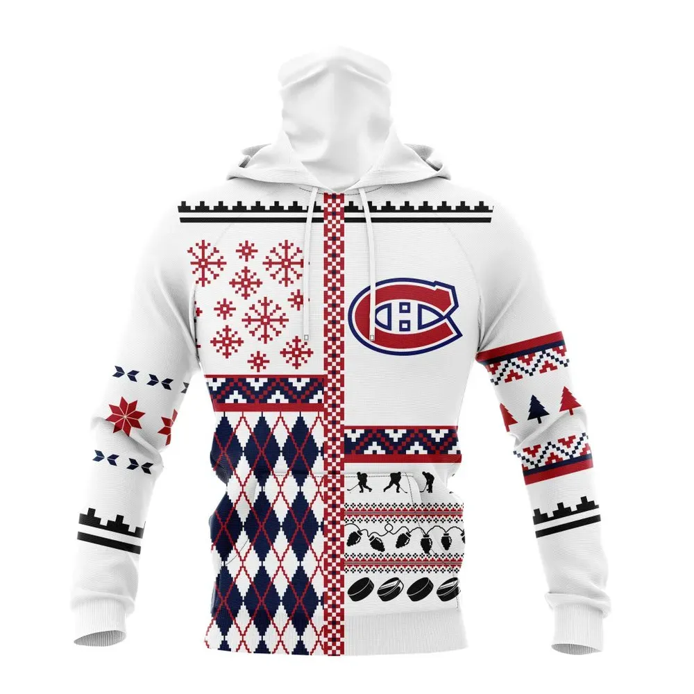 NHL Montreal Canadiens | Specialized Unisex Christmas Is Coming V01 Mask Hoodie