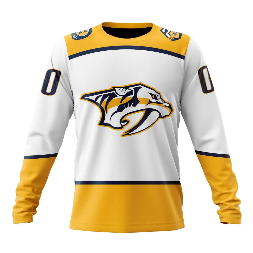 NHL Nashville Predators Away Kits Long Sleeved Sweatshirt 