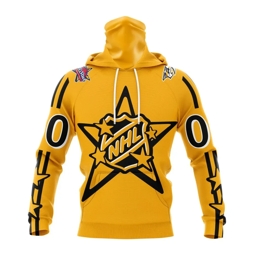 NHL Nashville Predators Personalized 2024 NHL All-Star Game Mask Hoodie