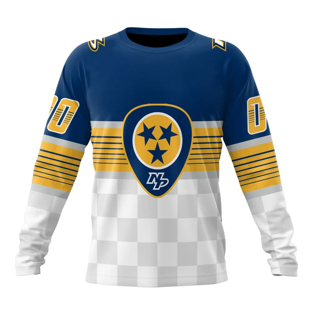 NHL Nashville Predators Personalized Alternate Concepts Kits St2401 Long Sleeved Sweatshirt 