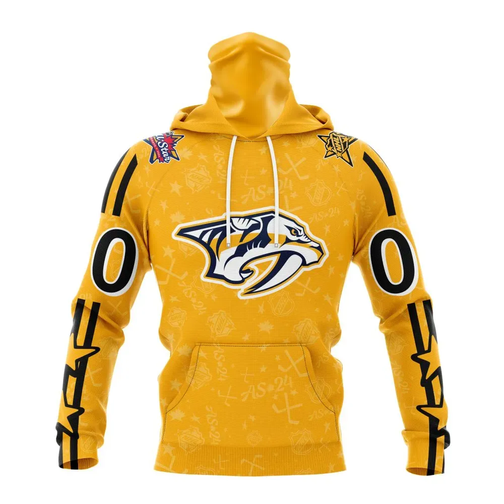 NHL Nashville Predators Special 2024 All-Star Game Design St2401 Mask Hoodie