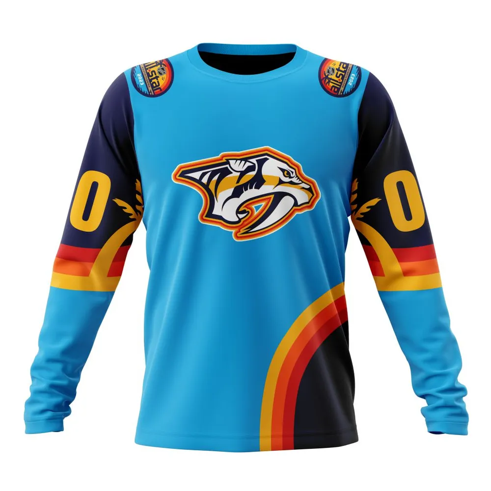 NHL Nashville Predators Special All-Star Game Design With Atlantic Ocean Long Sleeved Sweatshirt 