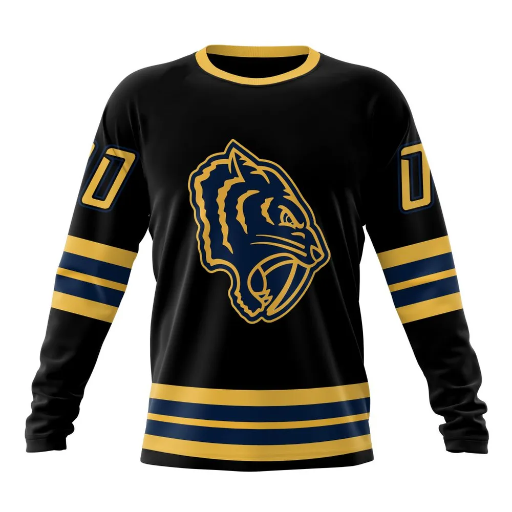 NHL Nashville Predators Special Blackout Design St2401 Long Sleeved Sweatshirt 