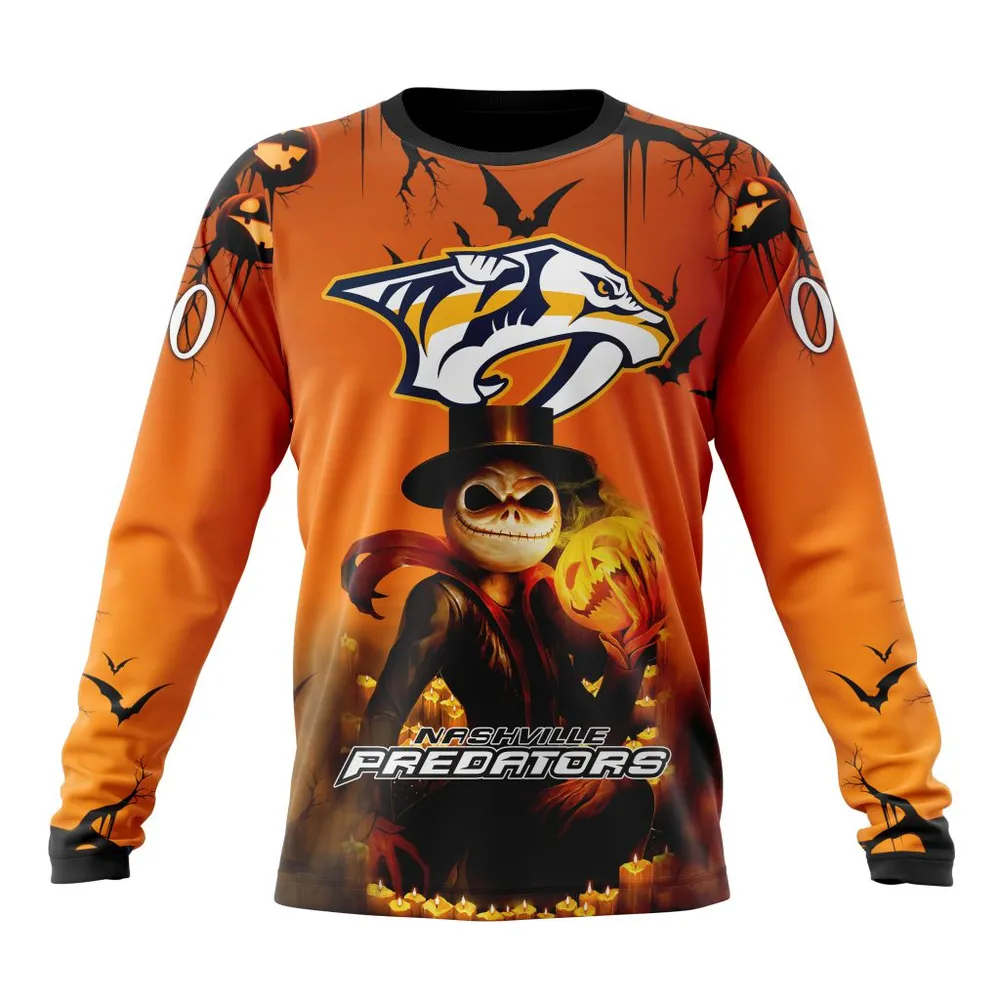 NHL Nashville Predators Special Halloween Concepts St2201 Long Sleeved Sweatshirt 