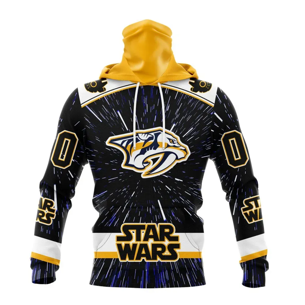 NHL Nashville Predators Special Star Wars Design St2303 Mask Hoodie