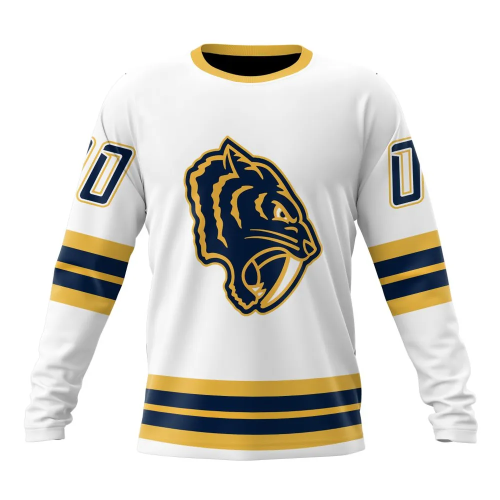 NHL Nashville Predators Special Whiteout Design St2401 Long Sleeved Sweatshirt 