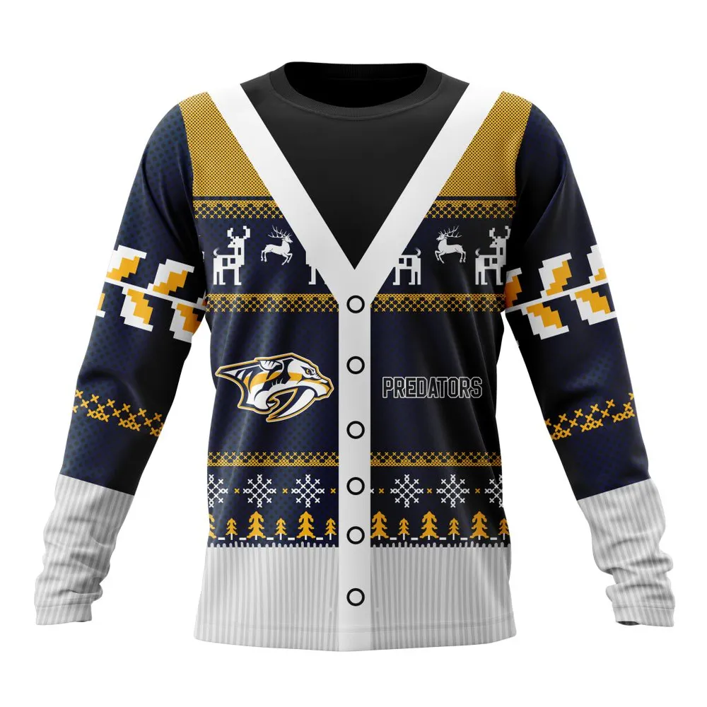 NHL Nashville Predators | Specialized Chrismas Season Long Sleeved Sweatshirt 