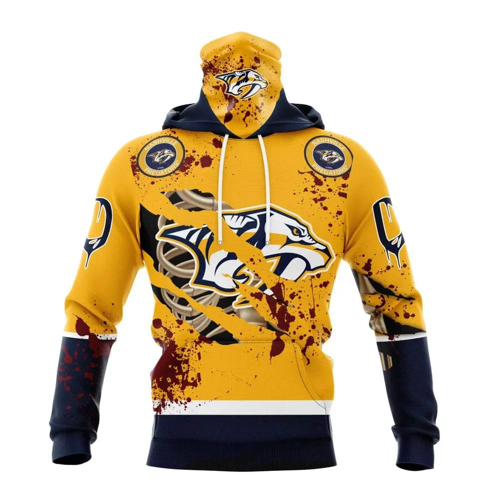 NHL Nashville Predators | Specialized Design Jersey With Your Ribs For Halloween Mask Hoodie