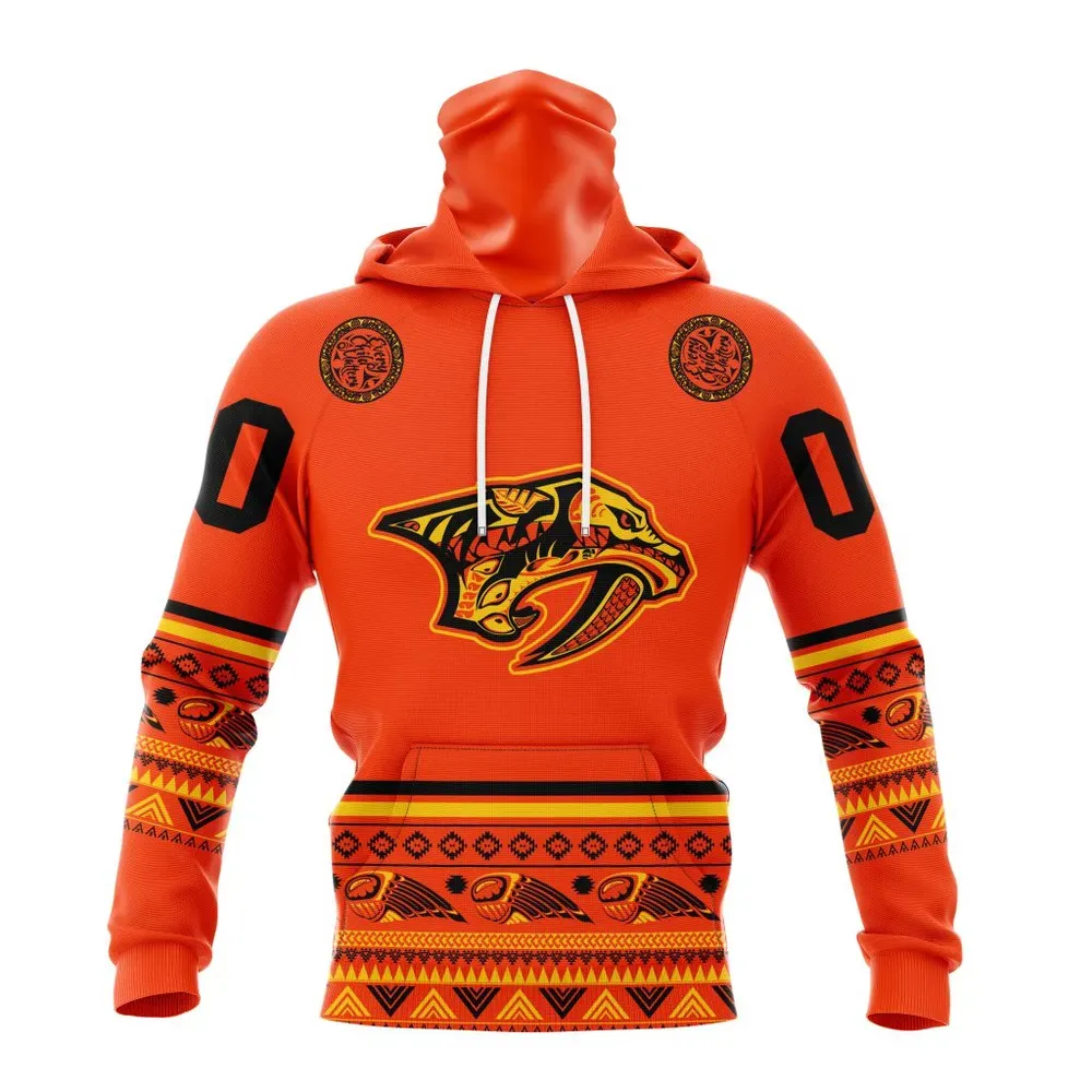 NHL Nashville Predators | Specialized National Day For Truth And Reconciliation Mask Hoodie