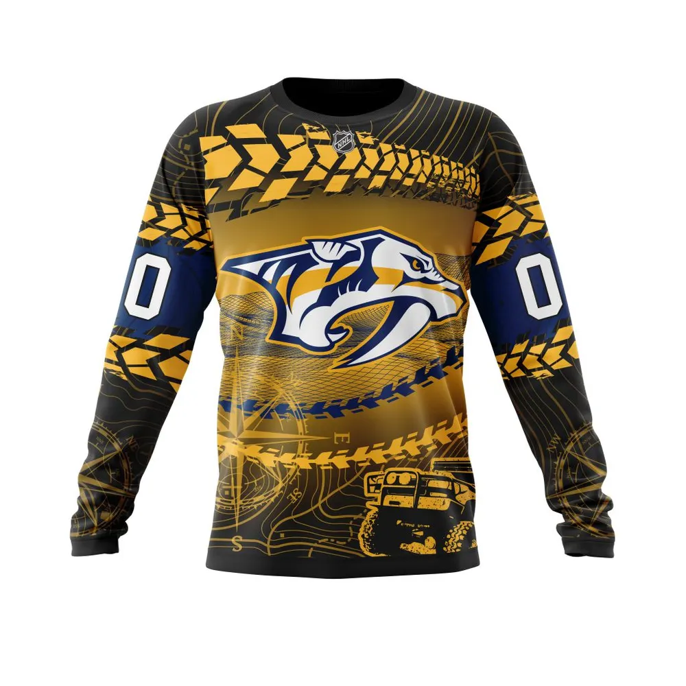 NHL Nashville Predators | Specialized Off Road Style St2201 Long Sleeved Sweatshirt 