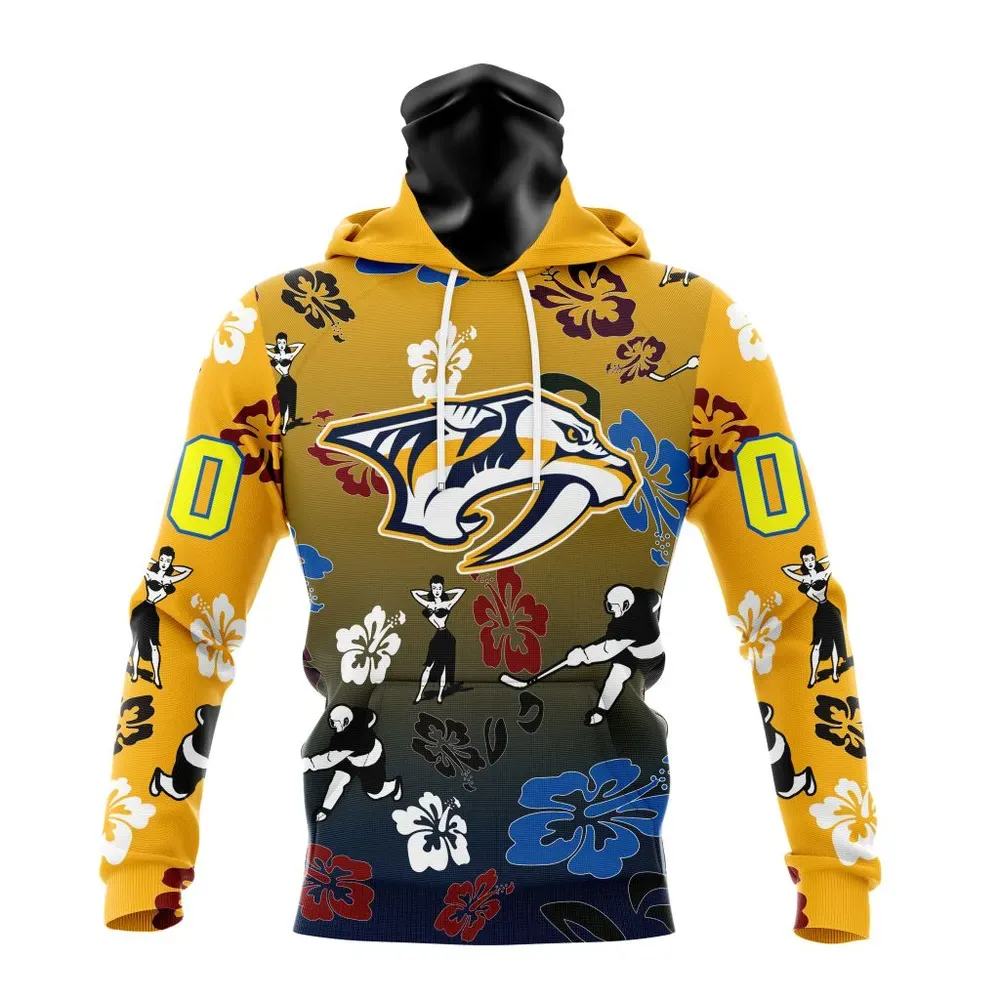 NHL Nashville Predators X Hawaii Specialized Design For Hawaiia V0122 Mask Hoodie