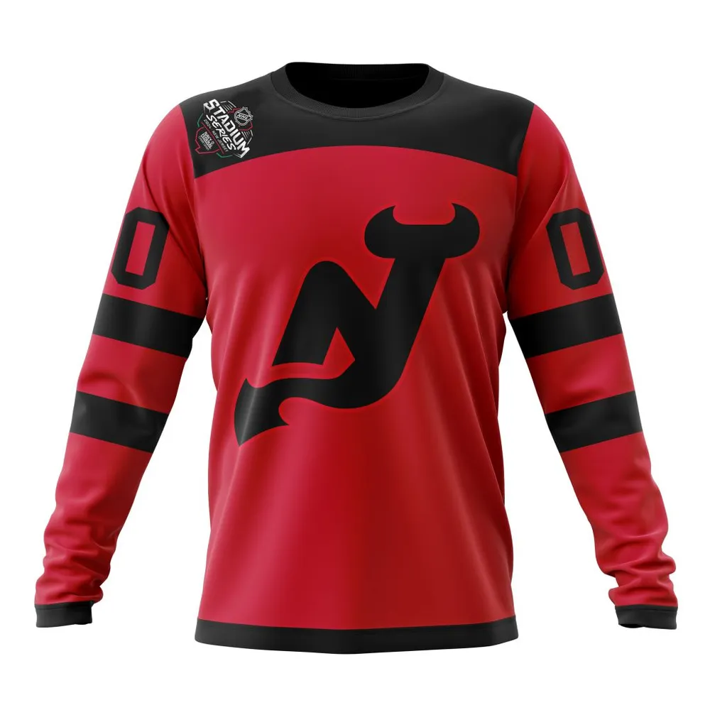 NHL New Jersey Devils Personalized 2024 Stadium Series Long Sleeved Sweatshirt 