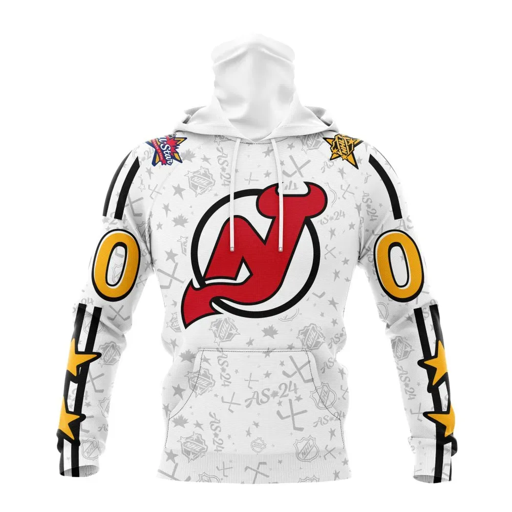 NHL New Jersey Devils Special 2024 All-Star Game Design St2401 Mask Hoodie