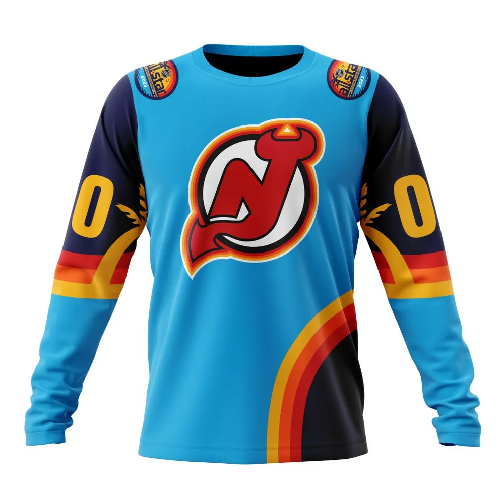 NHL New Jersey Devils Special All-Star Game Design With Atlantic Ocean Long Sleeved Sweatshirt 