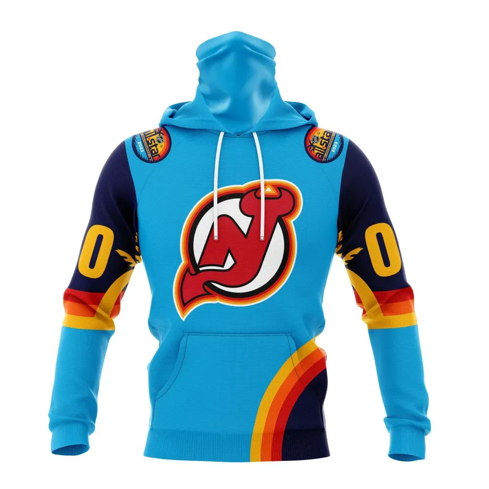 NHL New Jersey Devils Special All-Star Game Design With Atlantic Ocean Mask Hoodie