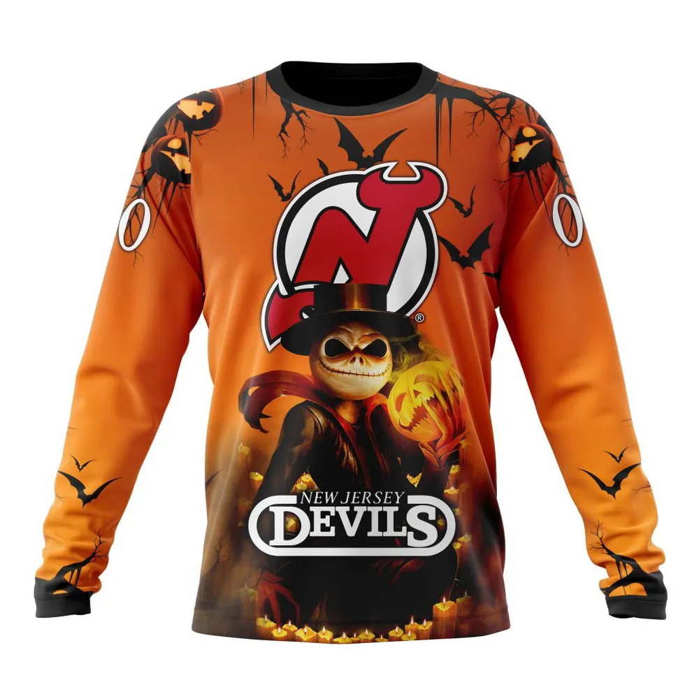 NHL New Jersey Devils Special Halloween Concepts St2201 Long Sleeved Sweatshirt 