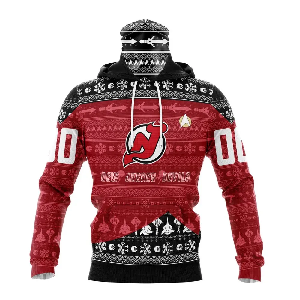 NHL New Jersey Devils Special Star Trek Design St2201 Mask Hoodie