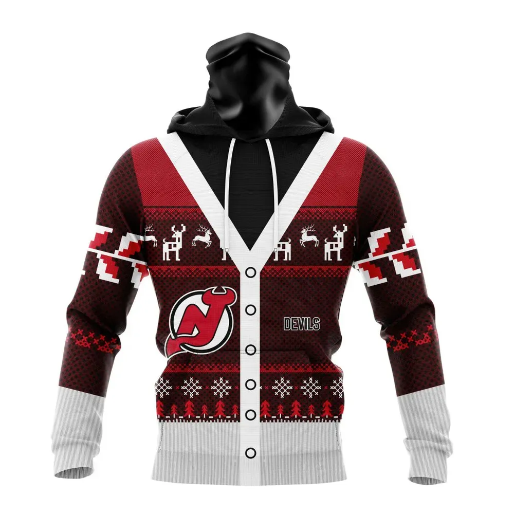 NHL New Jersey Devils | Specialized Chrismas Season Mask Hoodie