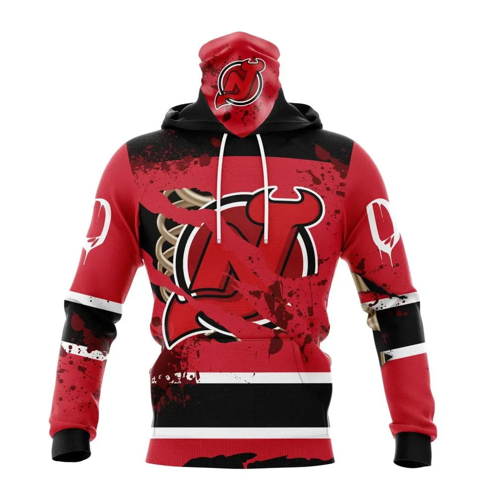 NHL New Jersey Devils | Specialized Design Jersey With Your Ribs For Halloween Mask Hoodie