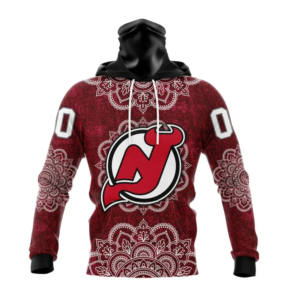 NHL New Jersey Devils | Specialized Mandala Style St2201 Mask Hoodie