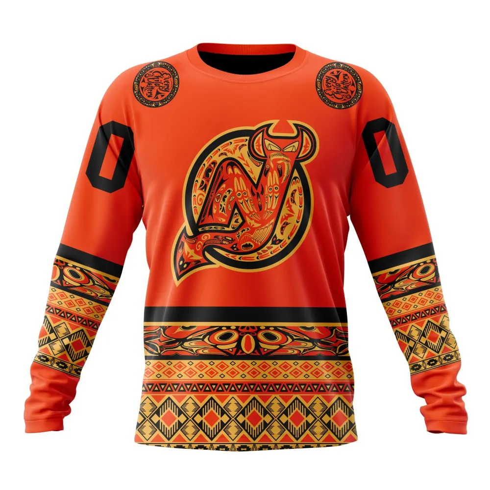 NHL New Jersey Devils | Specialized National Day For Truth And Reconciliation Long Sleeved Sweatshirt 