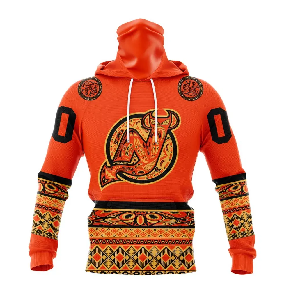 NHL New Jersey Devils | Specialized National Day For Truth And Reconciliation Mask Hoodie