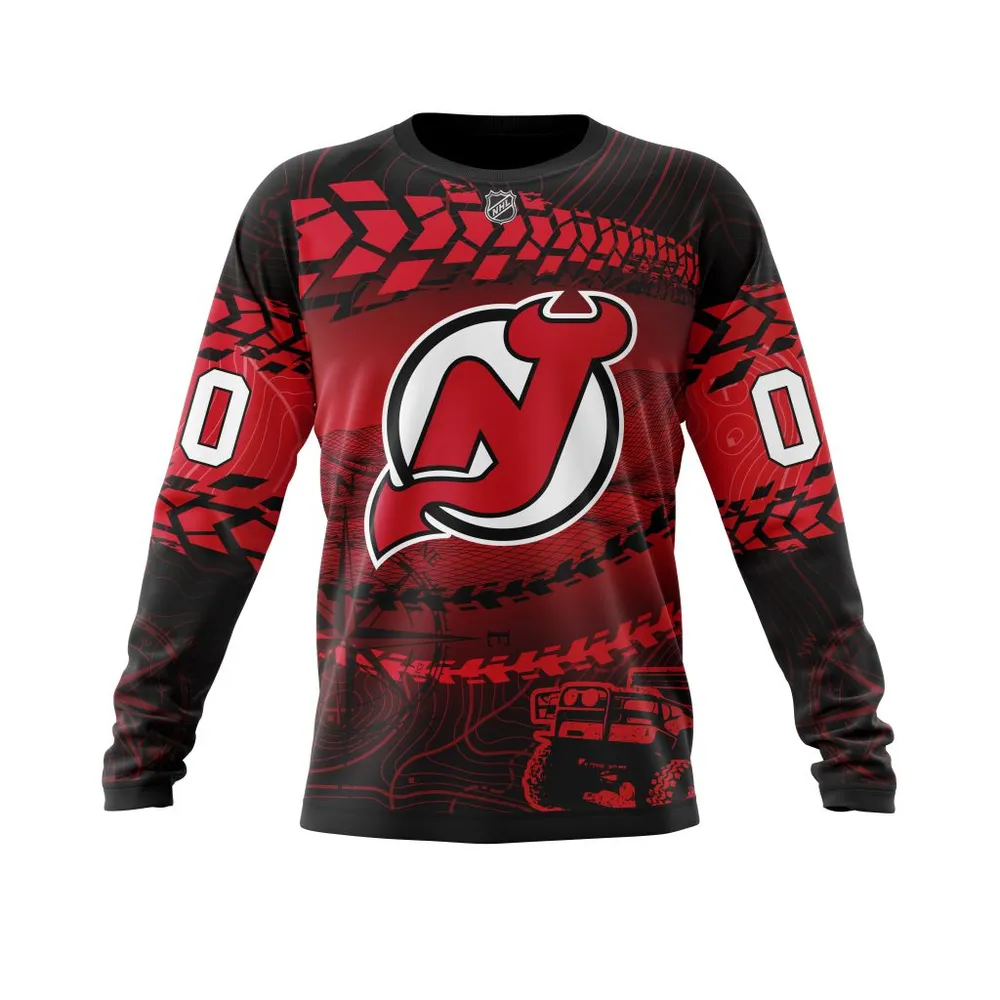 NHL New Jersey Devils | Specialized Off Road Style St2201 Long Sleeved Sweatshirt 