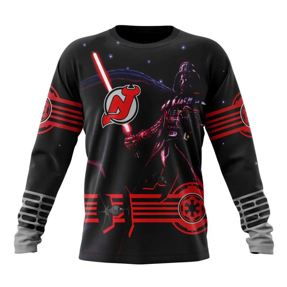 NHL New Jersey Devils | Specialized Starwar Darth Vader Version Jersey Long Sleeved Sweatshirt 