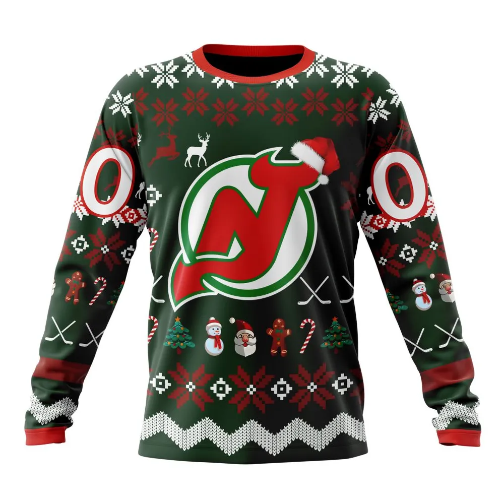 NHL New Jersey Devils | Specialized Unisex Christmas Is Coming Long Sleeved Sweatshirt 