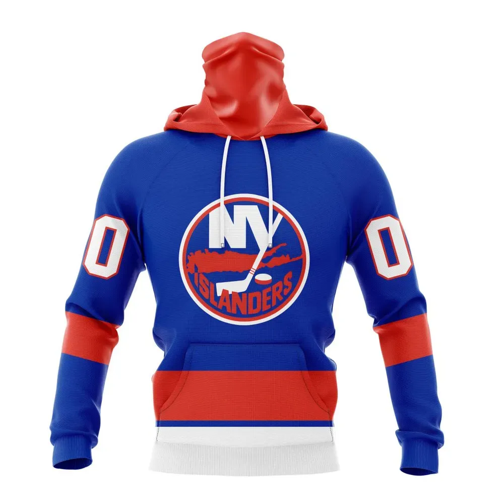 NHL New York Islanders 1977 Blue Away Mask Hoodie