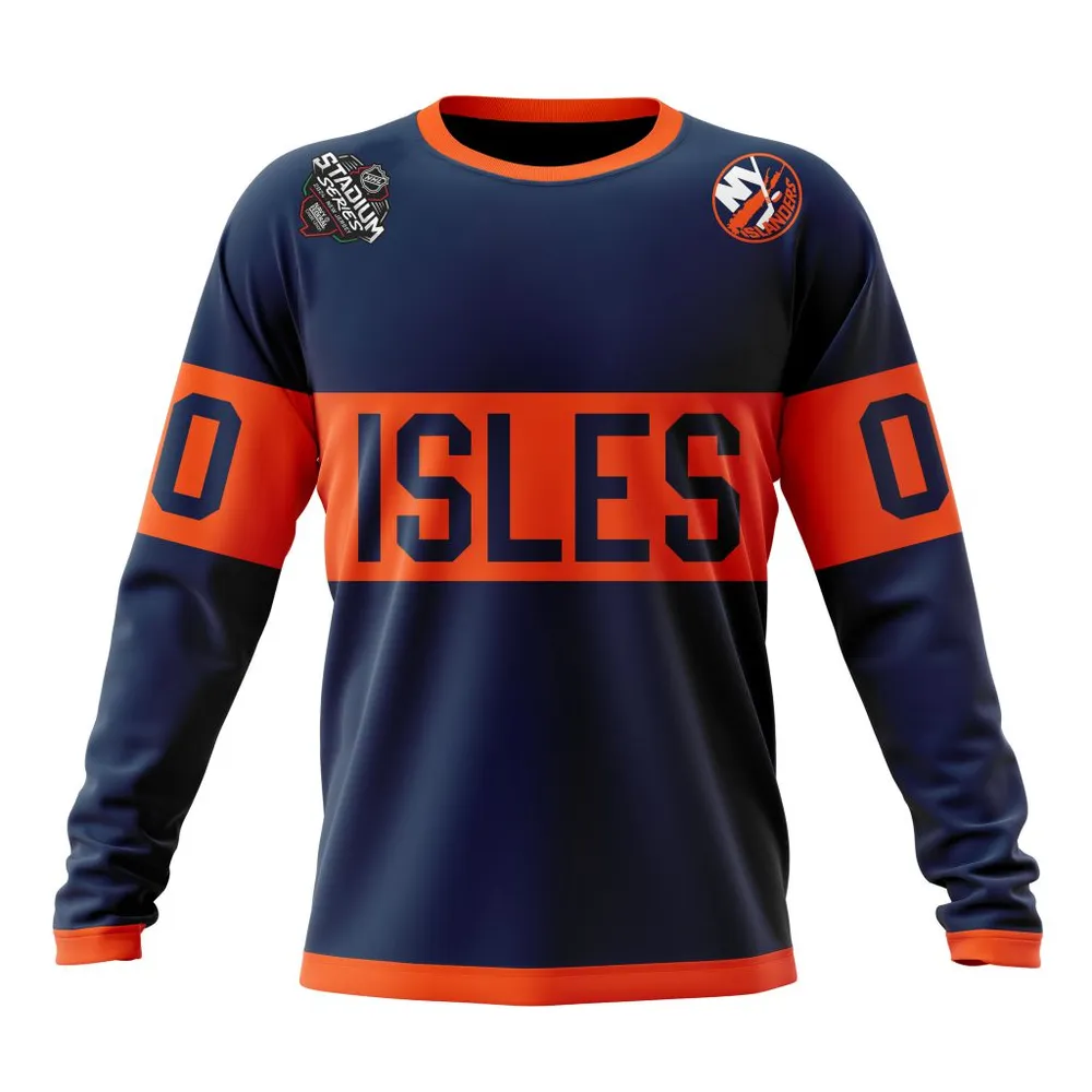 NHL New York Islanders Personalized 2024 Stadium Series Long Sleeved Sweatshirt 