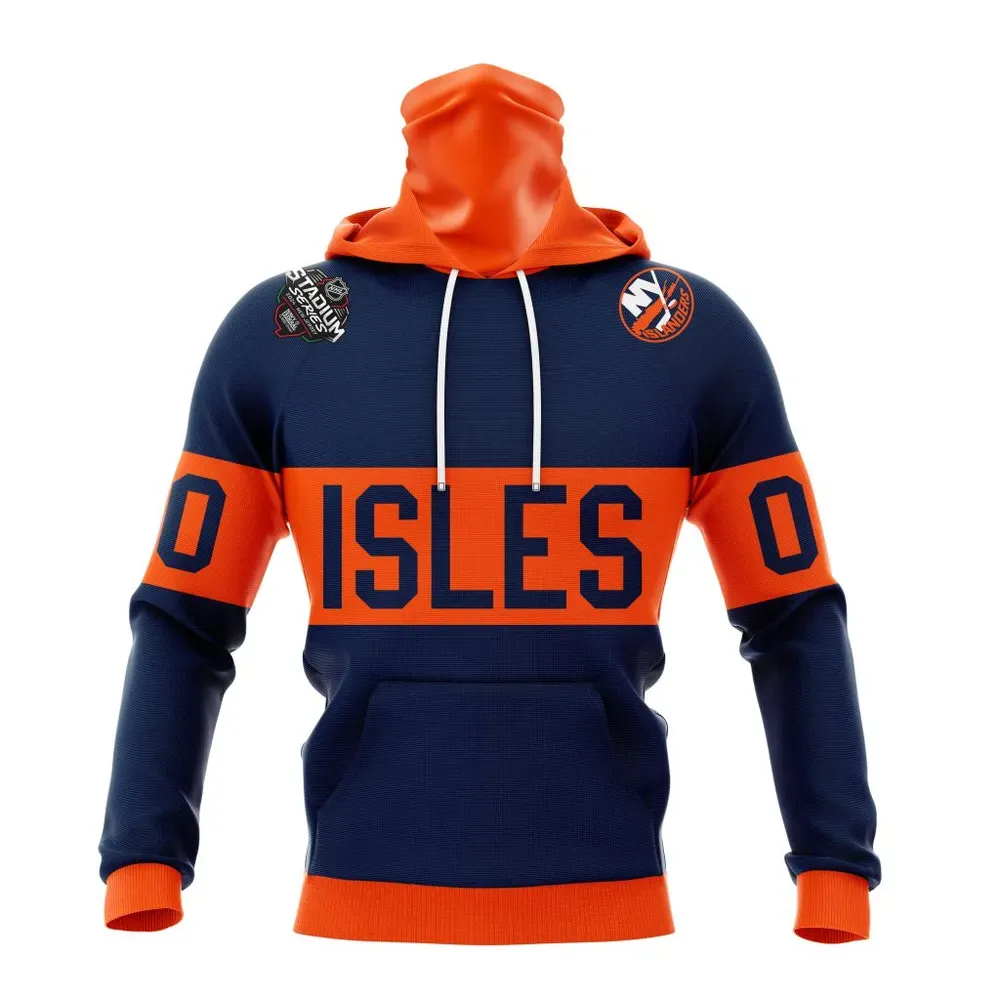 NHL New York Islanders Personalized 2024 Stadium Series Mask Hoodie