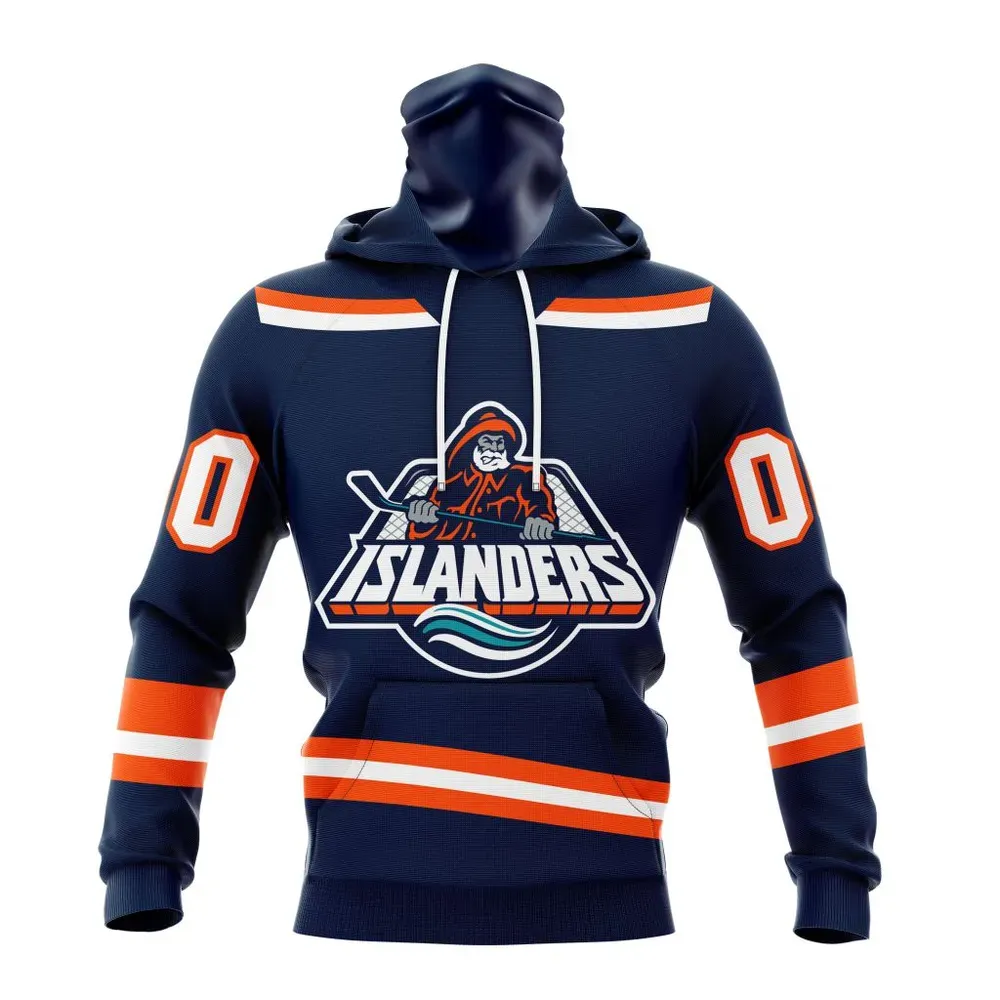 NHL New York Islanders Reverse Retro Kits Mask Hoodie