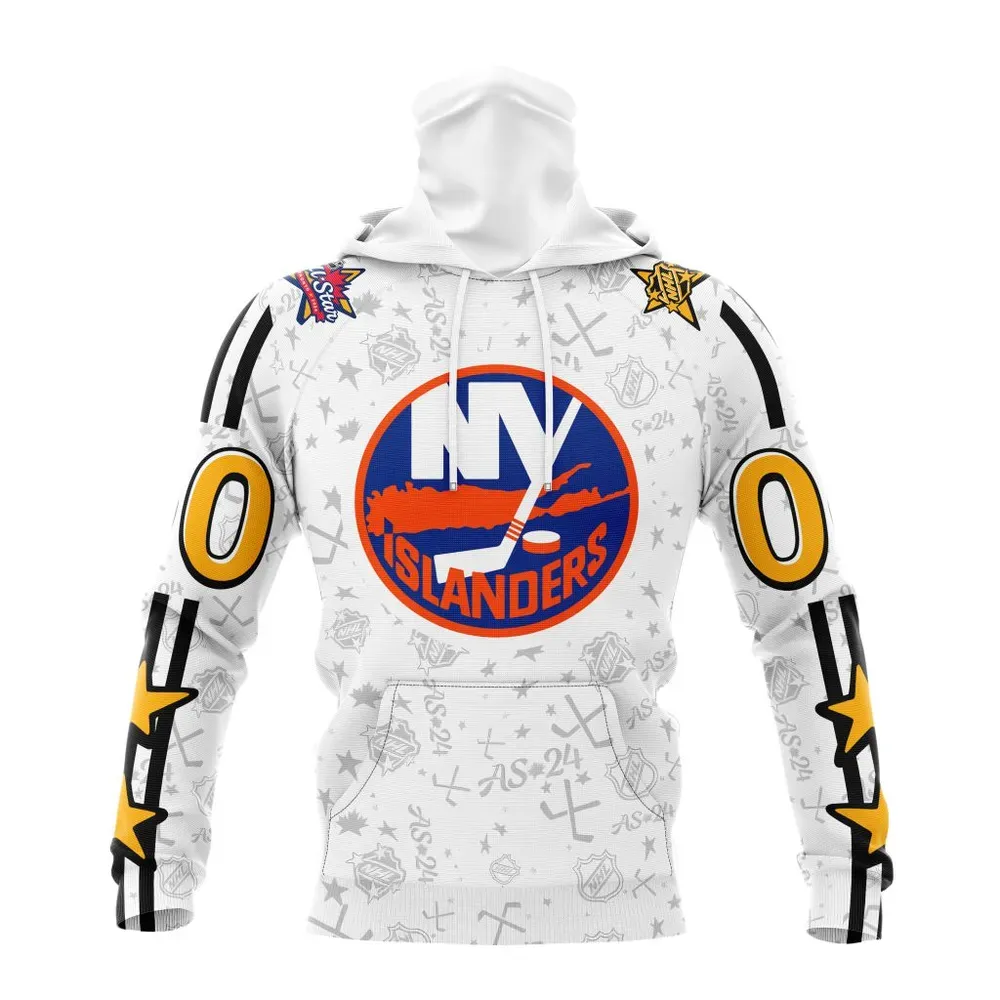 NHL New York Islanders Special 2024 All-Star Game Design St2401 Mask Hoodie