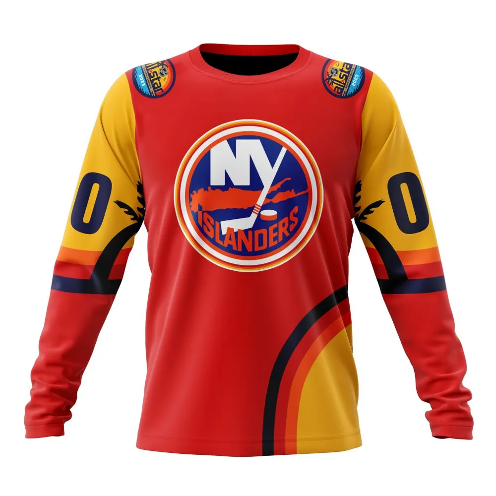 NHL New York Islanders Special All-Star Game Design With Florida Sunset Long Sleeved Sweatshirt 