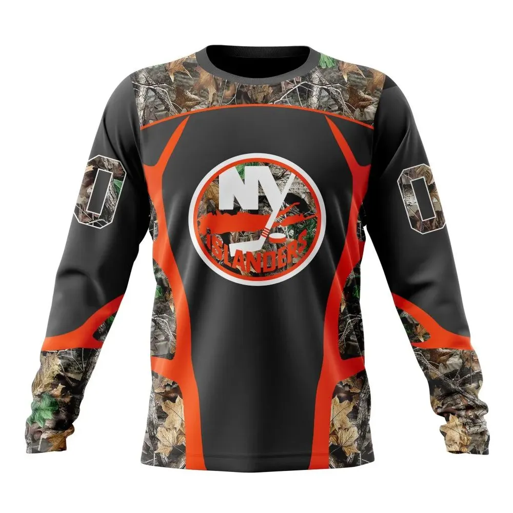 NHL New York Islanders Special Camo Hunting Design V2302 Long Sleeved Sweatshirt 