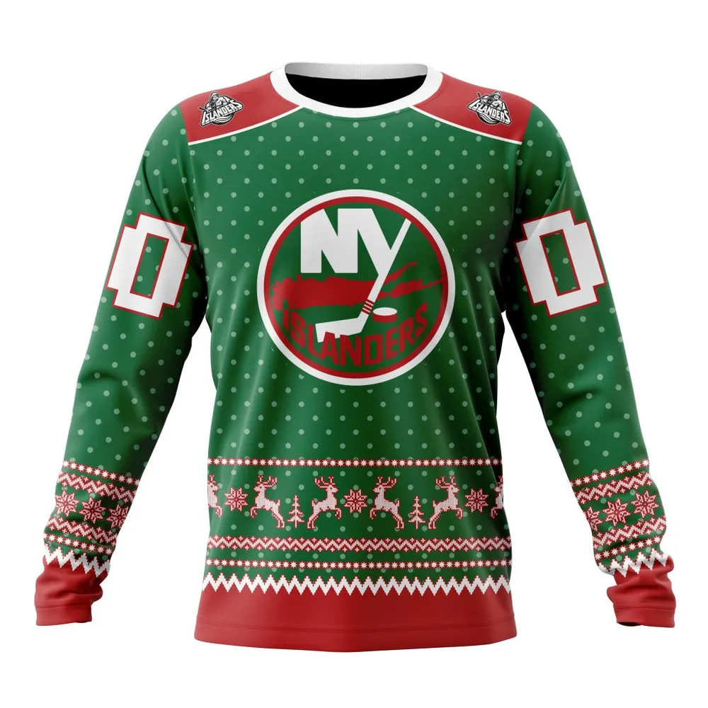 NHL New York Islanders Special Christmas Apparel St2201 Long Sleeved Sweatshirt 