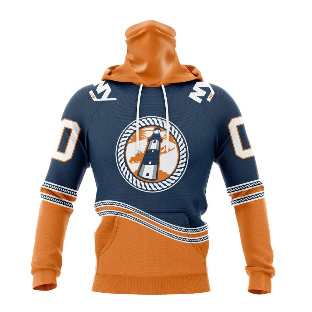 NHL New York Islanders Special City Connect Design St2402 Mask Hoodie