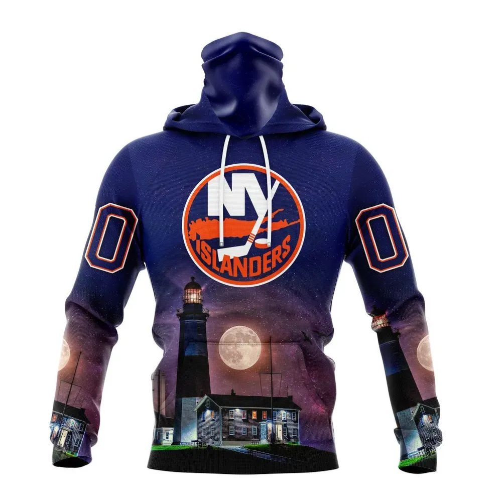 NHL New York Islanders Special Design With Montauk Point Lighthouse St2301 Mask Hoodie