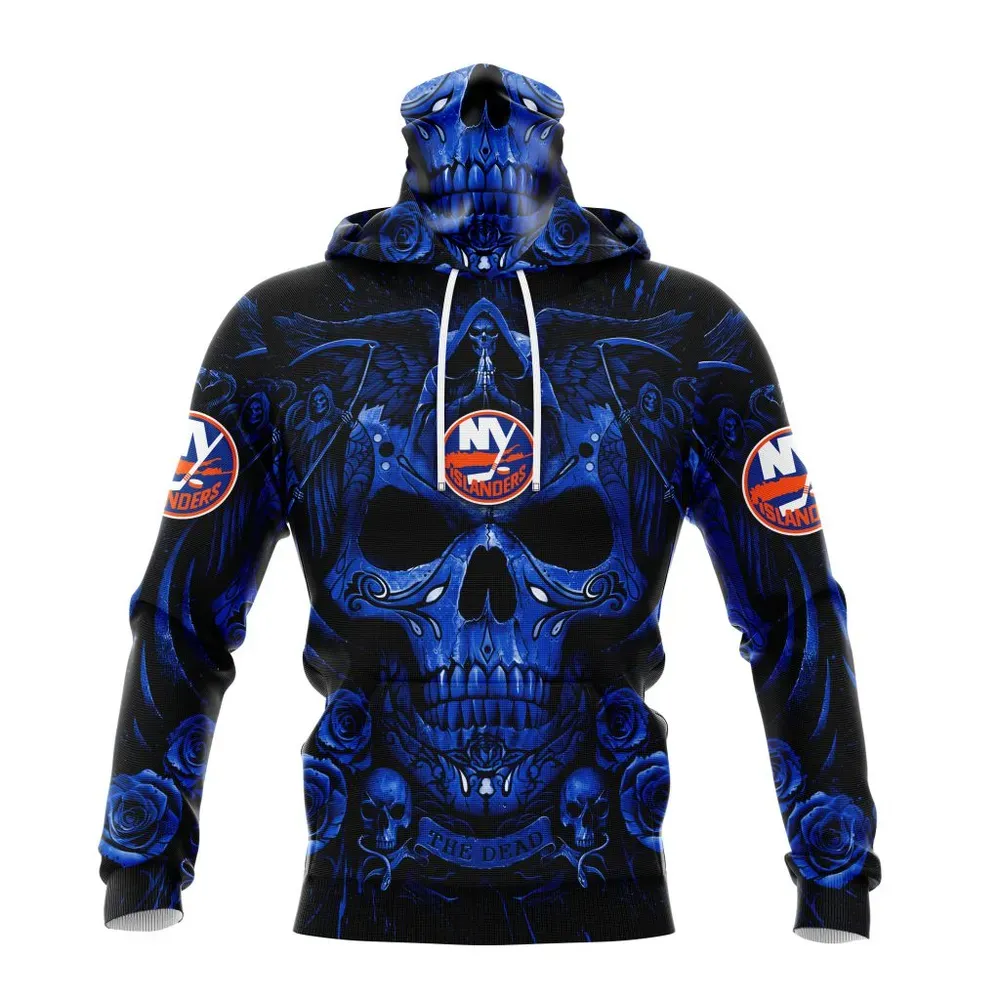 NHL New York Islanders Special Design With Skull Art St2203 Mask Hoodie