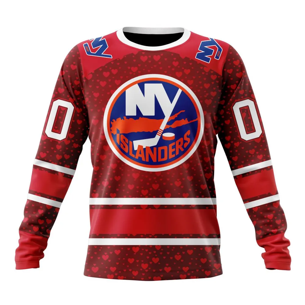 NHL New York Islanders Special Gift For Valentines Day St2401 Long Sleeved Sweatshirt 