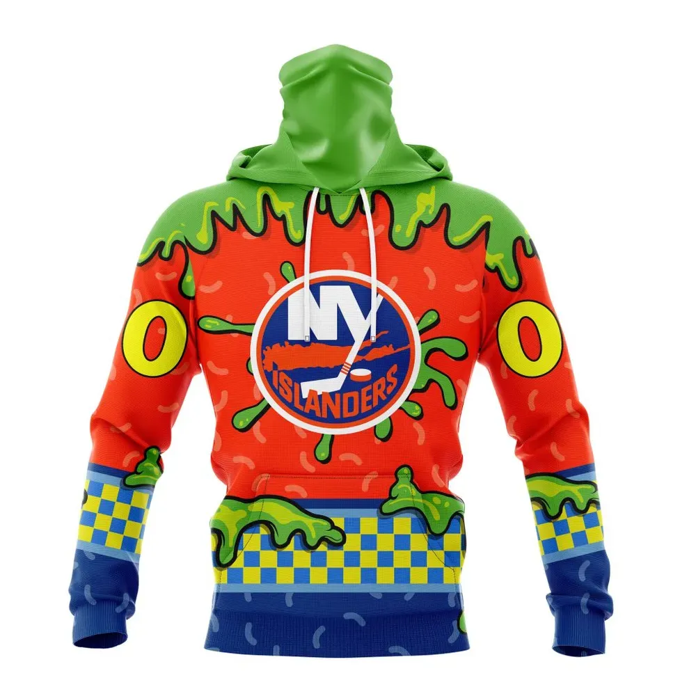 NHL New York Islanders Special Nickelodeon Design St2301 Mask Hoodie