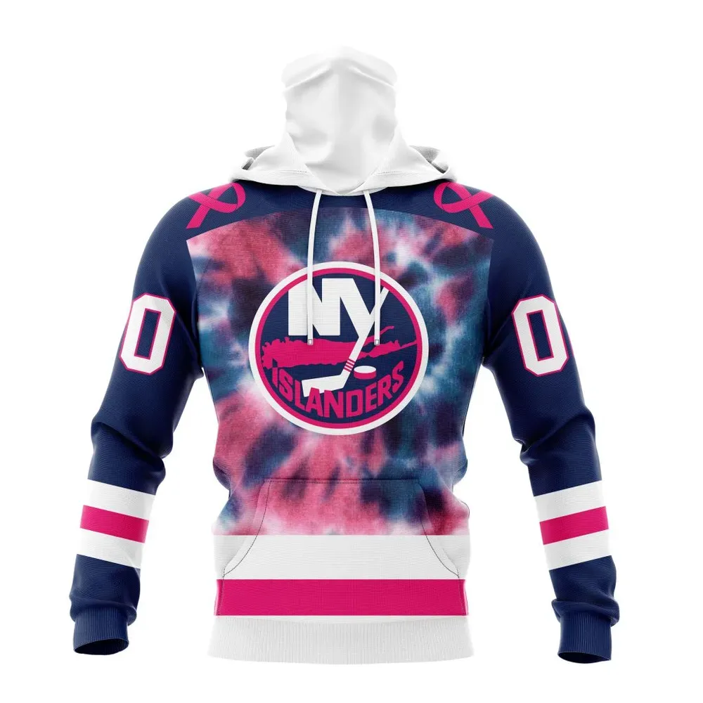 NHL New York Islanders Special Pink October Fight Breast Cancer St2303 Mask Hoodie