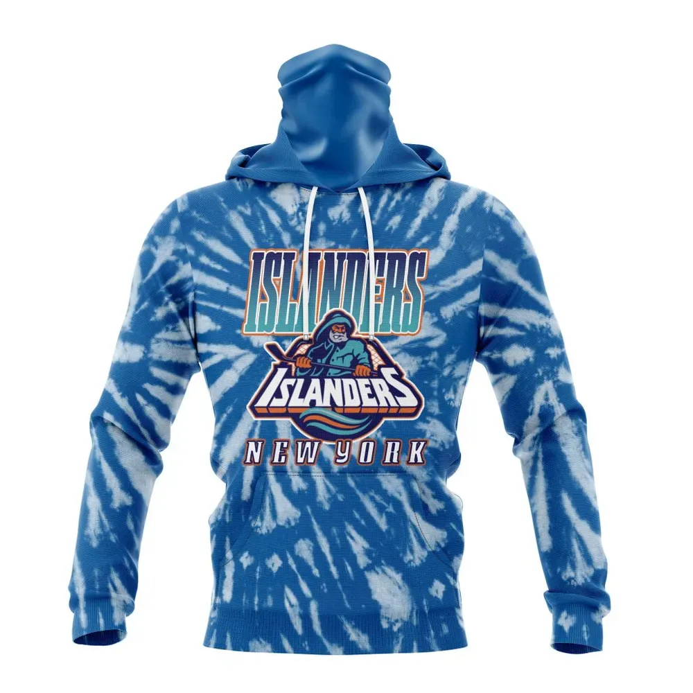 NHL New York Islanders Special Retro Vintage Tie Dye St2201 Mask Hoodie