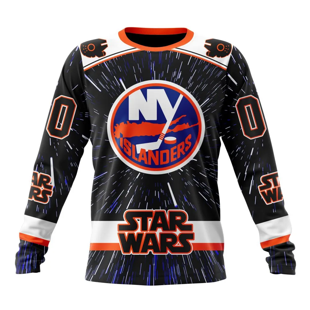 NHL New York Islanders Special Star Wars Design St2303 Long Sleeved Sweatshirt 