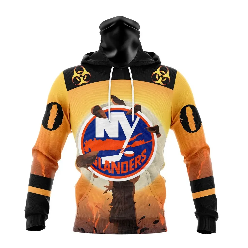 NHL New York Islanders Special Zombie Design For Halloween St2305 Mask Hoodie